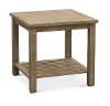 Clearance Tan Outdoor Aluminum End Table - Plank