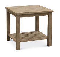 Tan Outdoor Aluminum End Table - Plank