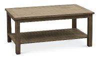 Brushed Birch Outdoor Aluminum Coffee Table - Plank