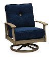 Navy Outdoor Patio Swivel Chair - Plank
