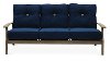 Bronze and Navy Outdoor Patio Sofa - Plank