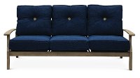 Bronze and Navy Outdoor Patio Sofa - Plank