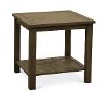 Brushed Birch Outdoor Aluminum End Table - Plank