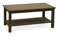 Brushed Birch Outdoor Aluminum Coffee Table - Plank