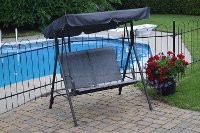 2 Seat Gray Outdoor Patio Swing