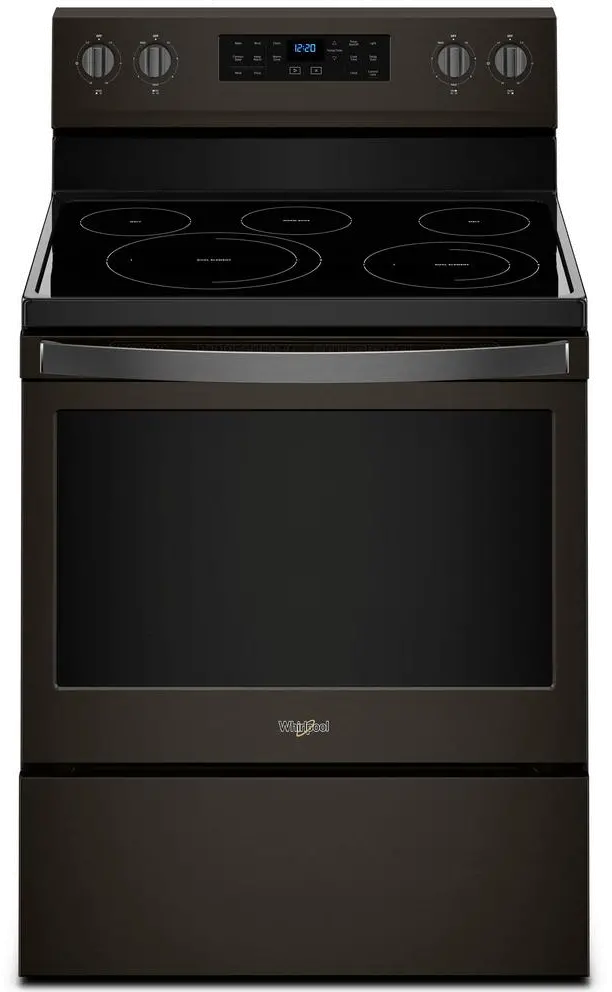 WFE550S0HV Whirlpool 5.3 cu. ft. Freestanding Electric Range with Fan Convection Cooking - Black Stainless Steel Fingerprint Resistance-1