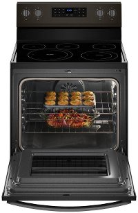 WFE550S0HV Whirlpool 5.3 cu. ft. Freestanding Electric Range with Fan Convection Cooking - Black Stainless Steel Fingerprint Resistance-2