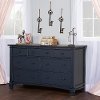 827-DN Distressed Navy Double Dresser - Santa Fe