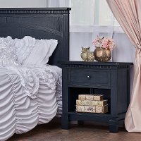 830-DN Distressed Navy 1-Drawer Nightstand - Santa Fe