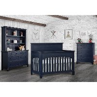 831-DN Distressed Navy 5-in-1 Convertible Crib - Santa Fe