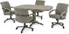 5PC:METALCRAFT/DININ Clearance Driftwood 5 Piece Caster Dining Set - Metalcraft