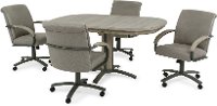 5PC:METALCRAFT/DININ Driftwood 5 Piece Caster Dining Set - Metalcraft