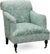 Traditional Aqua Accent Chair - Elizabeth