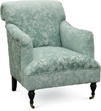 Traditional Aqua Accent Chair - Elizabeth