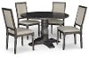 Dove Gray Round Dining Table - Muses-2