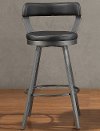 Clearance Matte Black and Gunmetal Modern Bar Stool - Appert