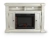 Distressed White 60 Inch Fireplace TV Stand - New Castle-3