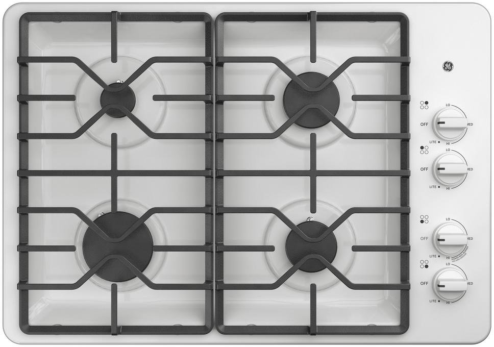 JGP3030DLWW GE 30 Inch Gas Cooktop - White-1