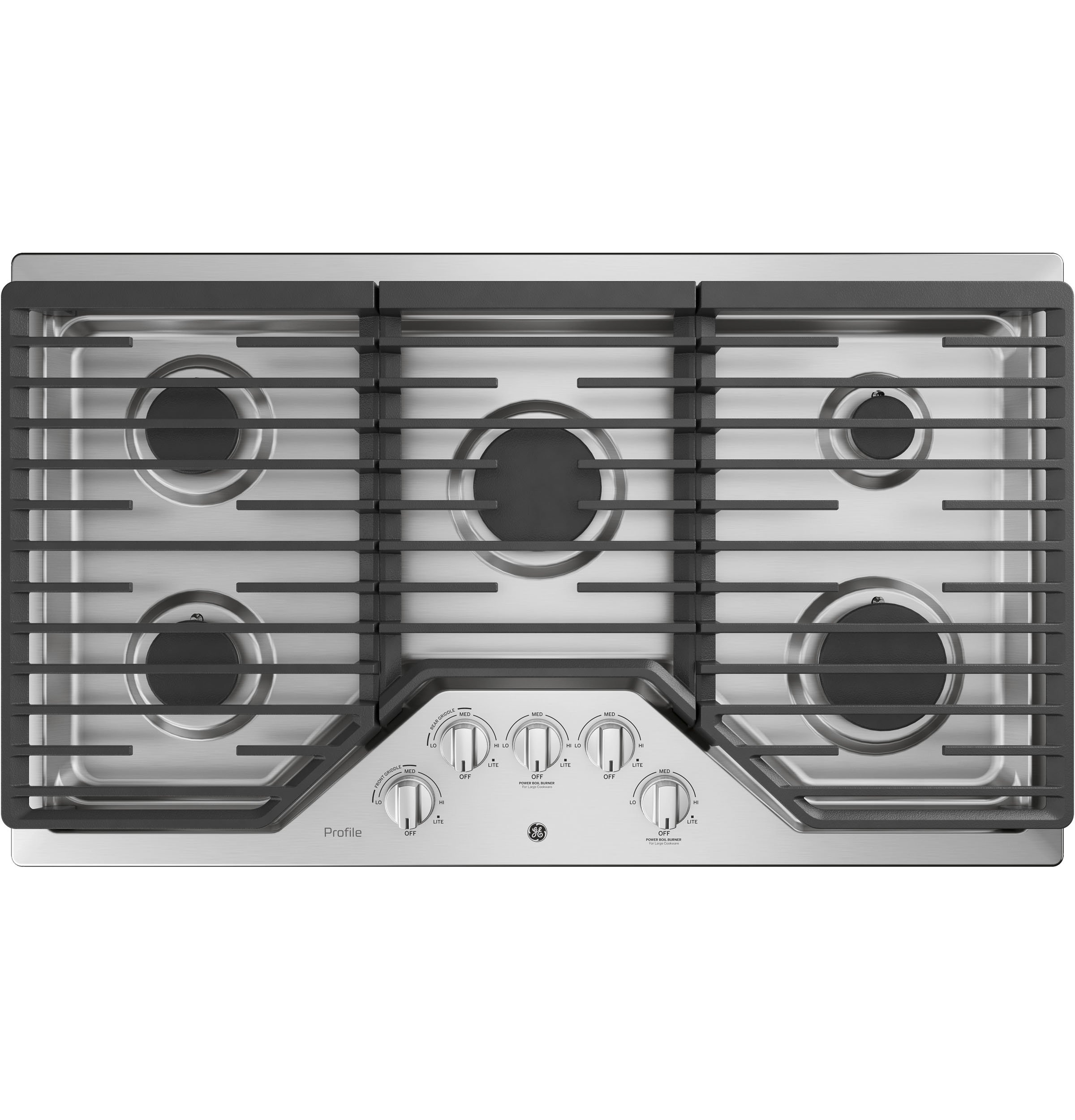 PGP7036SLSS GE Profile 36 Inch Gas Cooktop with MAX Burner System - Stainless Steel-1