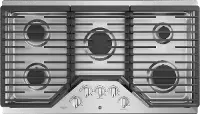PGP7036SLSS GE Profile 36 Inch Gas Cooktop with MAX Burner System - Stainless Steel
