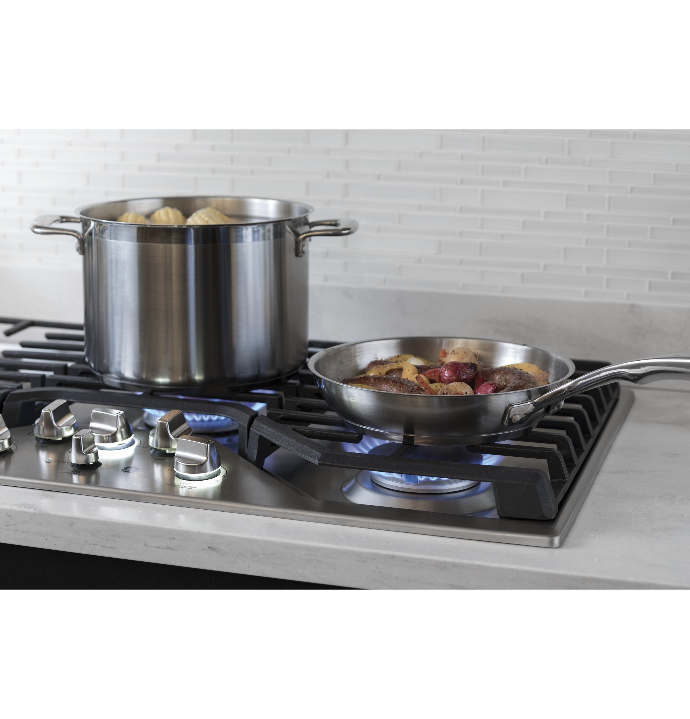 PGP7036SLSS GE Profile 36 Inch Gas Cooktop with MAX Burner System - Stainless Steel-7