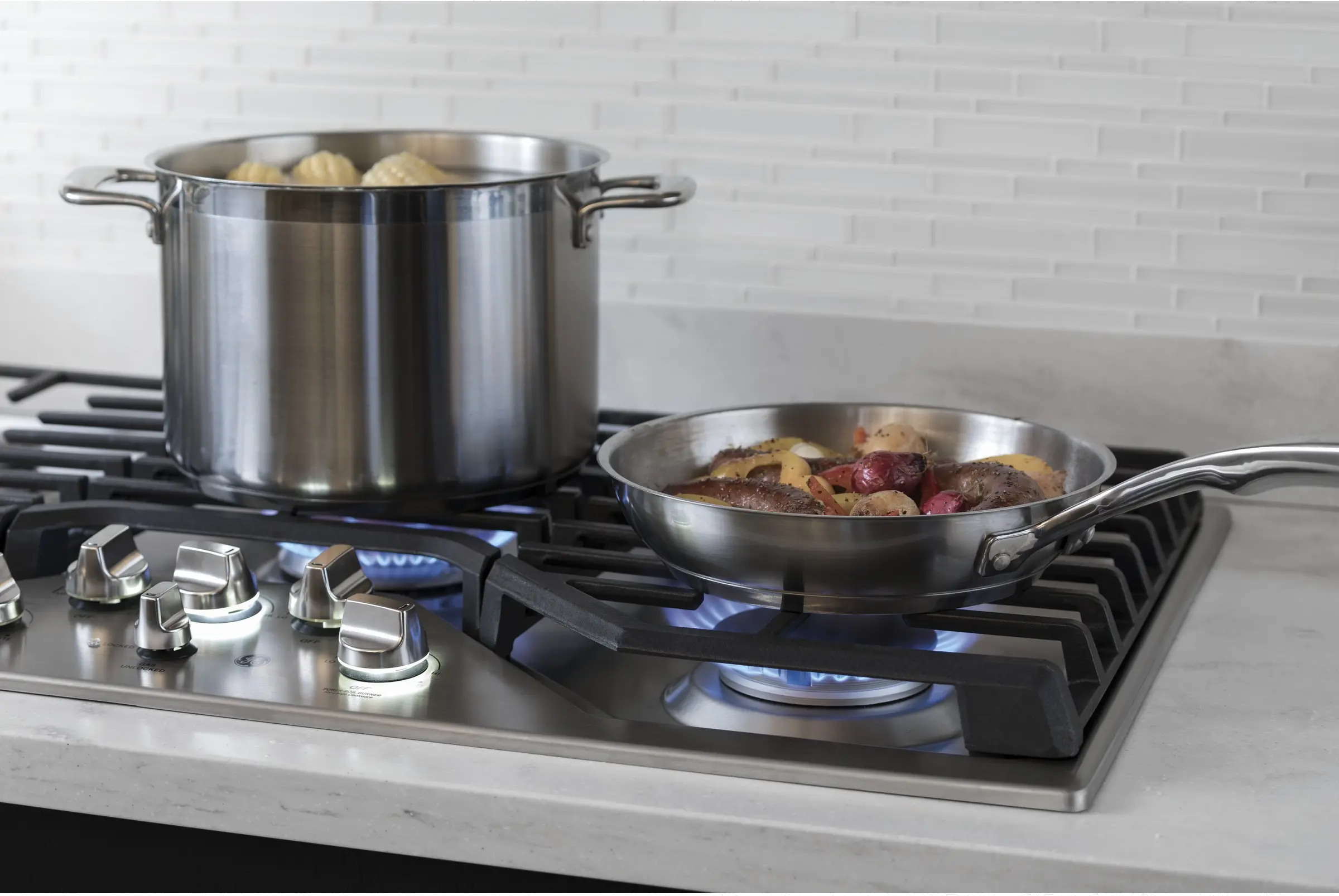 PGP7036SLSS GE Profile 36 Inch Gas Cooktop with MAX Burner System - Stainless Steel-7