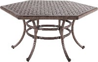 Brown Hexagon Patio Table - Castle Rock