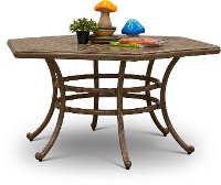 Light Brown Hexagon Patio Table - Castle Rock-2