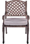 Light Brown Patio Chair and Cushion - Castle Rock