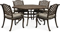 Brown 5 Piece Outdoor Patio Dining Set - Castle Rock