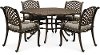 Light Brown 5 Piece Outdoor Patio Dining Set - Castle Rock