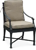 Blue Gray and Tan Outdoor Patio Arm Chair - Antioch
