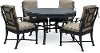 Clearance Blue Gray and Tan 5 Piece Outdoor Patio Dining Set - Antioch