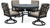 Clearance 5 Piece Outdoor Patio Dining Set with Swivel Chairs - Antioch