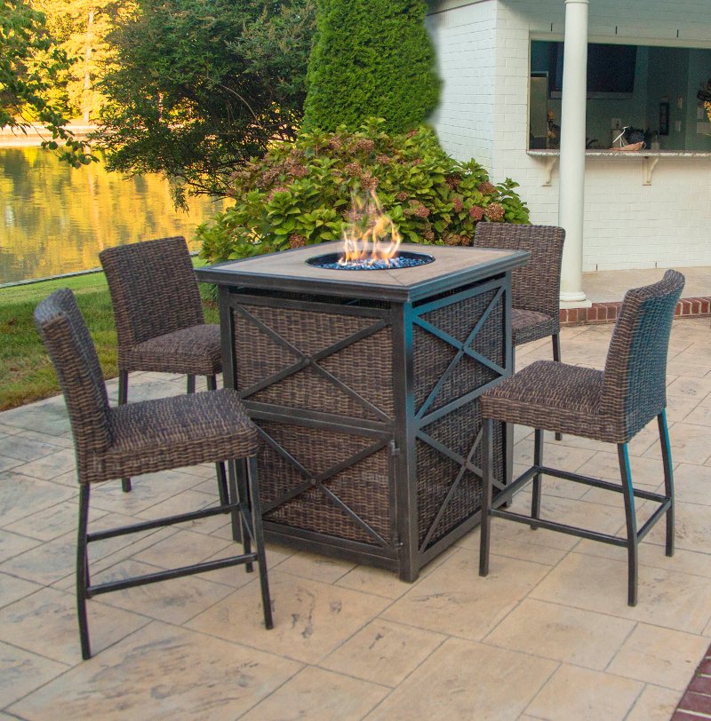 Bar Height Outdoor Patio Fire Pit Franklin Rc Willey Furniture
