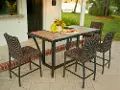 5PC:FRANKLN/BARDININ Franklin 5 Piece Patio Dining Bar