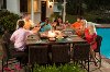 11 Piece Outdoor Patio Fire Pit Dining Set - Franklin