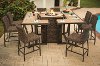 11 Piece Outdoor Patio Fire Pit Dining Set - Franklin-4
