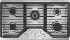 PGP9036SLSS GE Profile 36 Inch Gas Cooktop with optional extra-large, integrated cooktop griddle - Stainless Steel-1