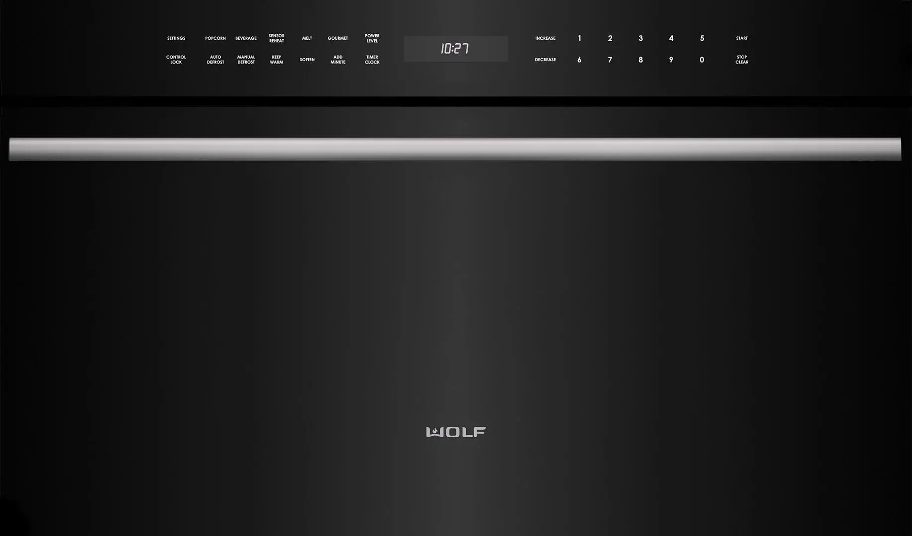 MDD30CM/B/TH Wolf 30 Inch Contemporary Drop Down Door Microwave Oven - Black-1