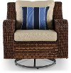 Swivel Outdoor Patio Wicker Chair - Tortola