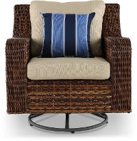 Swivel Outdoor Patio Wicker Chair - Tortola