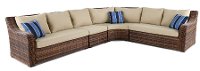 4 Piece Outdoor Patio Sectional Sofa - Tortola