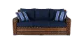 Tortola Navy Wicker Patio Sofa