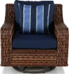Tortola Swivel Navy Outdoor Patio Wicker Chair
