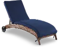 Appia Navy Patio Chaise Lounge Chair
