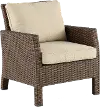 Arcadia Wicker Patio Chair with Linen Cushion