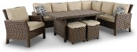 6PC/ARCADIA/LINEN 6 Piece Outdoor Patio Furniture Set - Arcadia