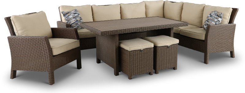 6 Piece Outdoor Patio Furniture Set Arcadia Rc Willey