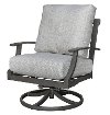 16C103A-SV/LINMIX/SW Gray Outdoor Swivel Patio Chair - Cancun